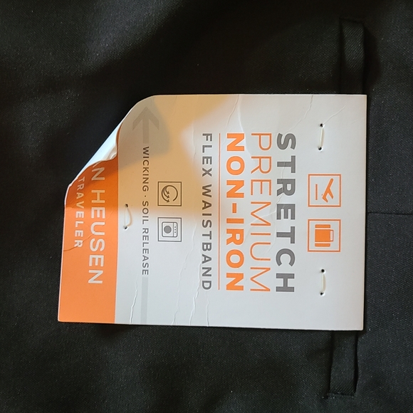 Van Heusen stretch  Mens Big & Tall Regular Fit premium non iron Flat Front Pant - Picture 7 of 10